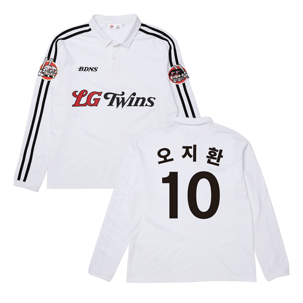 LONG SLEEVE JERSEY WHITE PLAYER MARKING